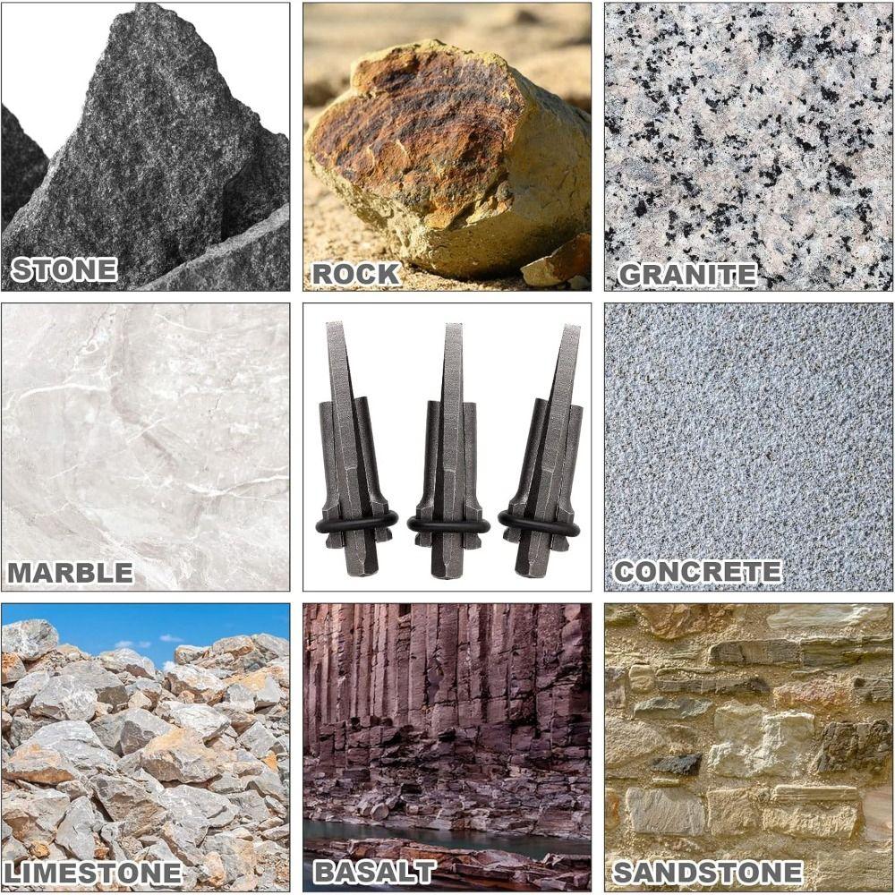 Wedge Rock Splitters Multipurpose Stone Splitting New Hand Tools Concrete