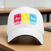 Spring Autism Awareness Autism Periodic Table Baseball Cap Outdoor Gym Trendy Sun Trucker Hat Unisex Women SunProof Snapback Cap
