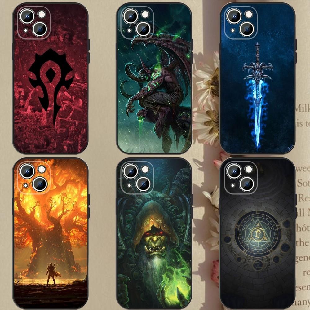 W-World Of W-Warcraft Phone Case For Apple iPhone 15,14,13,12,11,XS,XR,X,8,7,Pro,Max,Plus,mini Silicone Black Cover