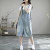Summer Women's Plus Size Suspenders, Jeans, Overalls, Thin Casual Five-point Pants, One-piece Pants, Women
