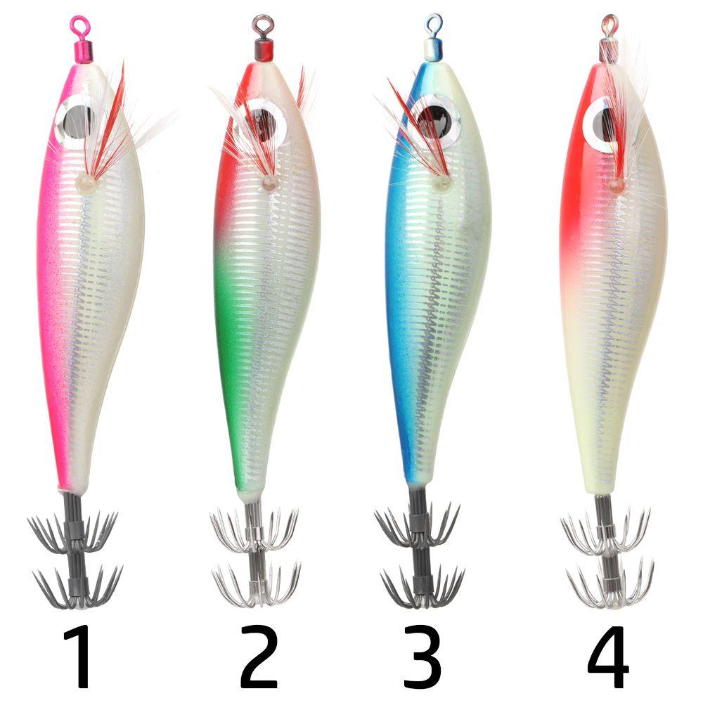 Copper Sinker Luminous Artificial Jigs Octopus Bait Wood Shrimp Lures Fishing Tackle Squid Hook