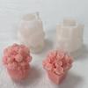 1PC DIY Tulip Bouquet Ornament Handmade Mold 3D Hydrangea Vase Aromatherapy Candle Silicone Mold