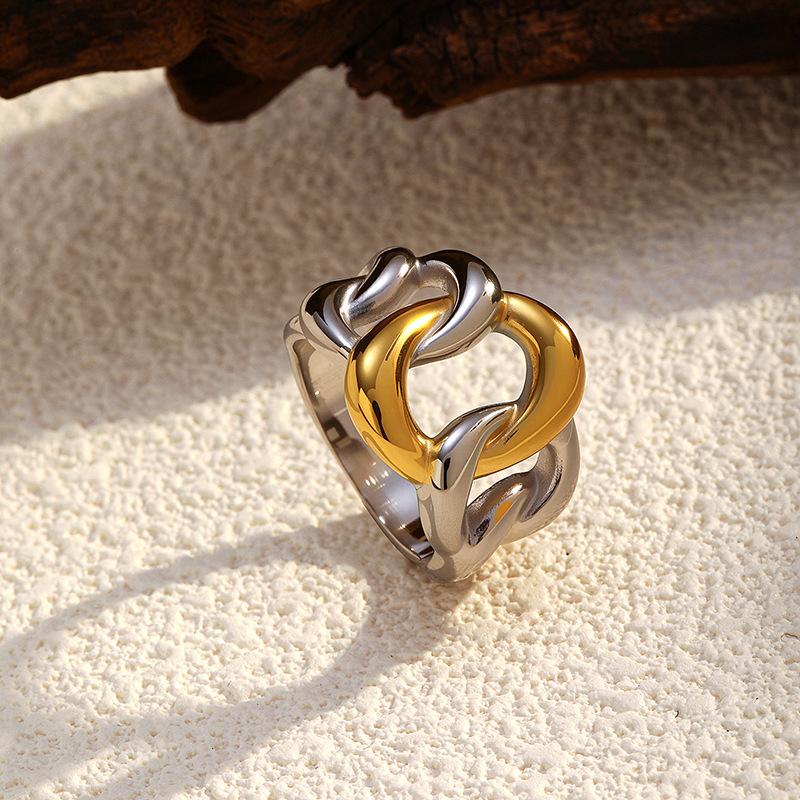Chenhe Jewelry Европейские и американские аксессуары Кольца с цветовым сочетанием из нержавеющей стали Женские Премиальное качество Не выцветающие кольца из титановой стали
