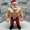 Рождественские Настольные Украшения 3D Печатная Статуэтка Санта Клауса Фитнесиста Мускулистая Статуя Забавные Секретные Офисные Подарки Креативная Спортивная Фигурка Настольная
