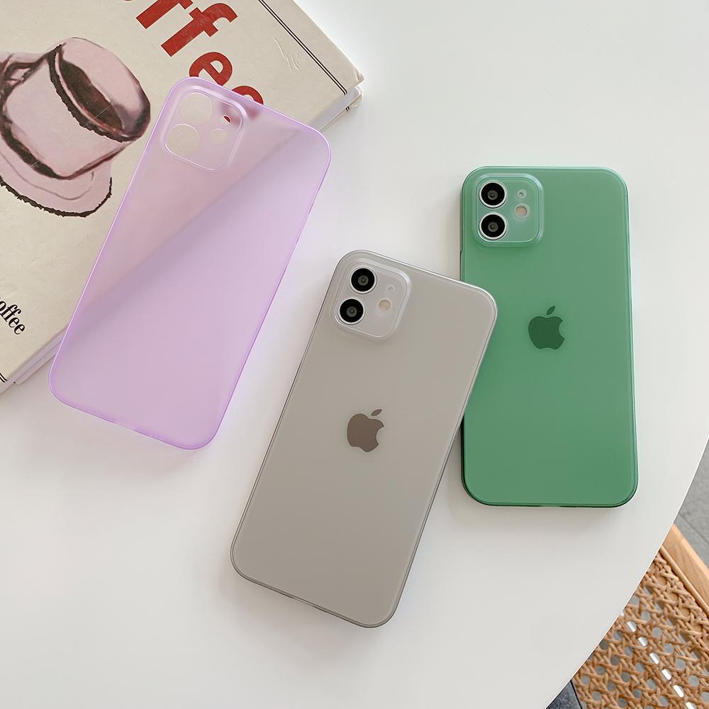 Ультратонкий чехол толщиной 0,3 мм для iPhone 11 12 Pro Xs Max X Xr Se 2020 7 8 Plus, матовая твердая задняя крышка из полипропилена, прозрачная защита камеры