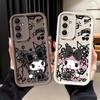 Case for Samsung Galaxy A56 A55 A25 A26 A21s A35 A52 A54 A73 A32 A22 A36 A24 Phone Cover Sanrio Cool Kuromi