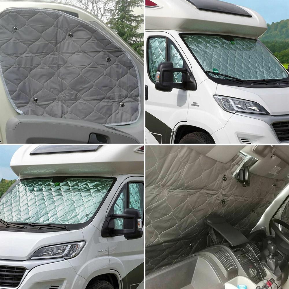 Автомобильные солнцезащитные козырьки для Fiat Ducato 2006-2022 Внутренние теплозащитные шторки 7-слойное покрытие Лобовое стекло Автомобильные солнцезащитные козырьки Аксессуары для интерьера