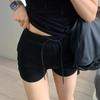 Женские спортивные шорты Эластичный пояс Регулируемый шнурок Летние уличные шорты С низкой посадкой Для спортзала