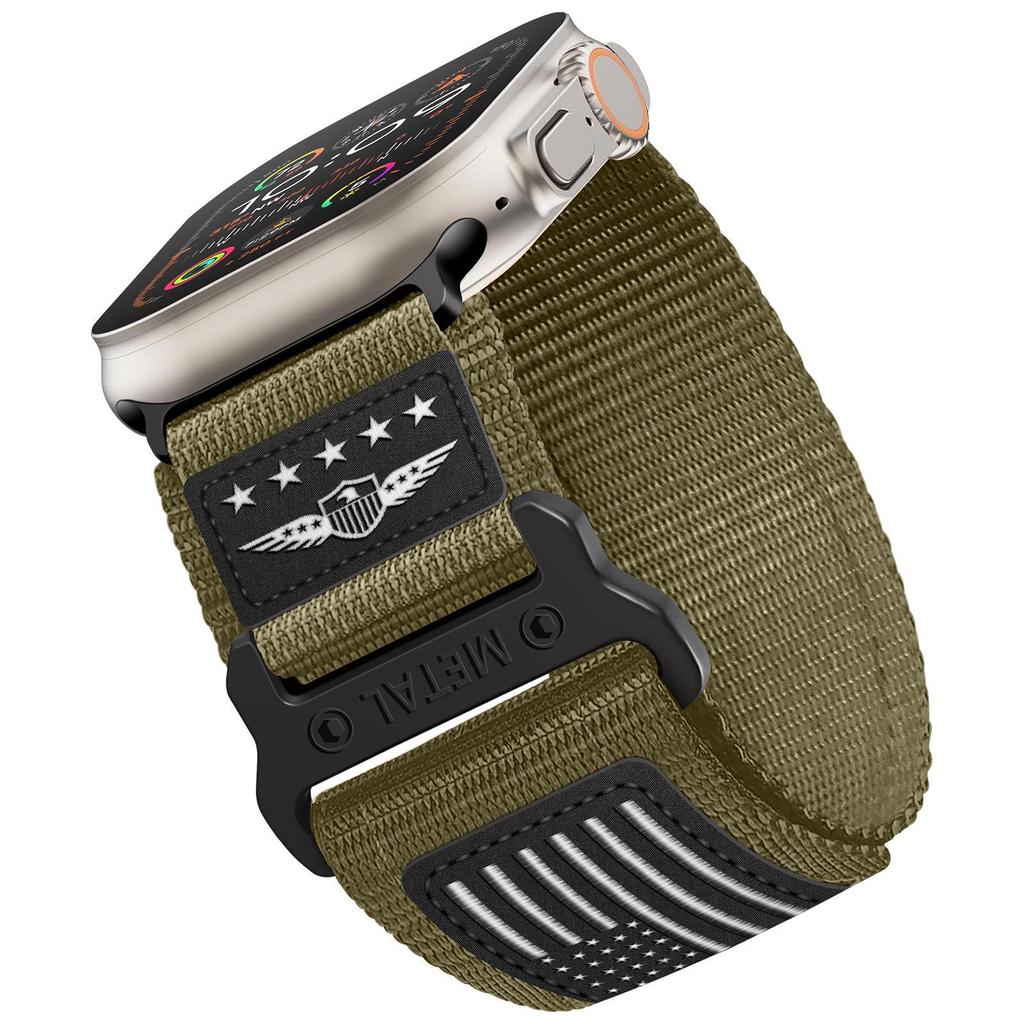 Cross-border Suitable Finely Woven Nylon Trail Strap for Apple Watch Series 8/7 S11 ULTRAL Modified Version.