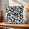 Black Comfortable Abstract Soft Stripe Pillow Case White for Art Sofa Geometric Living Room Home Office Decor Protective Covers