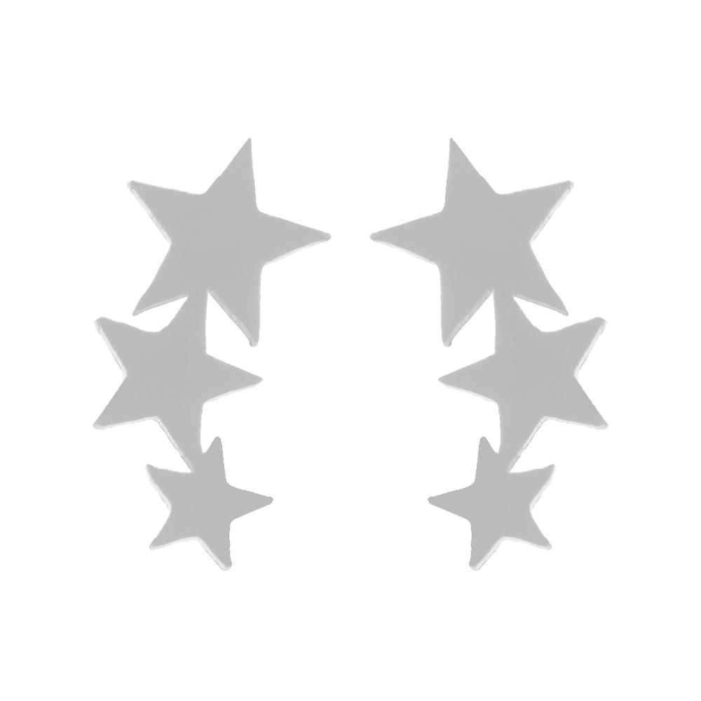 Oly2u Big Star Earrings Punk Stud Earrings Simplicity Stainless Steel Earrings for Women Jewelry Oorbellen