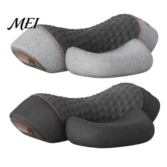 Portable Neck Relaxation Device Electric Massager Pillow, 3-in-1 Cervical Massage Heat Vibration And Lift Orthopedic Pillow Function, Ergonomic Memory