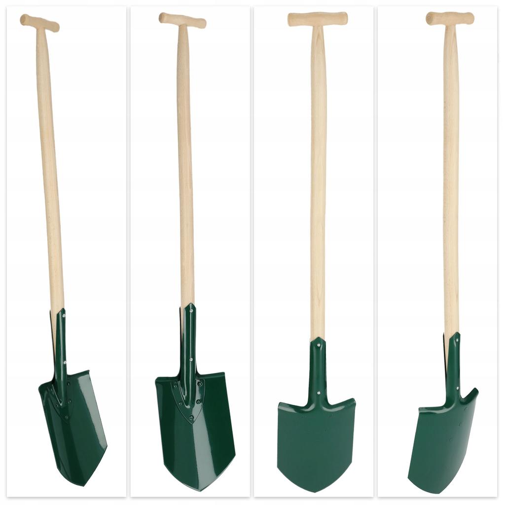 KADAX Łopata Szpadel Ostry metalowy Drewniany Trzonek Wzmocniony 117cm