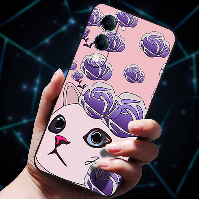 For Vivo Y04 4G Case Soft Silicone Bumper 3D Flowers Emboss Phone Cases for Vivo Y04 4G Back Cover Shell VivoyY04 4G Bag
