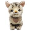 Sanei Boeki Graceful Cat (Made In Japan) Sitting American Shorthair Brown Plush Toy, Total Length 20.5cm I-6852
