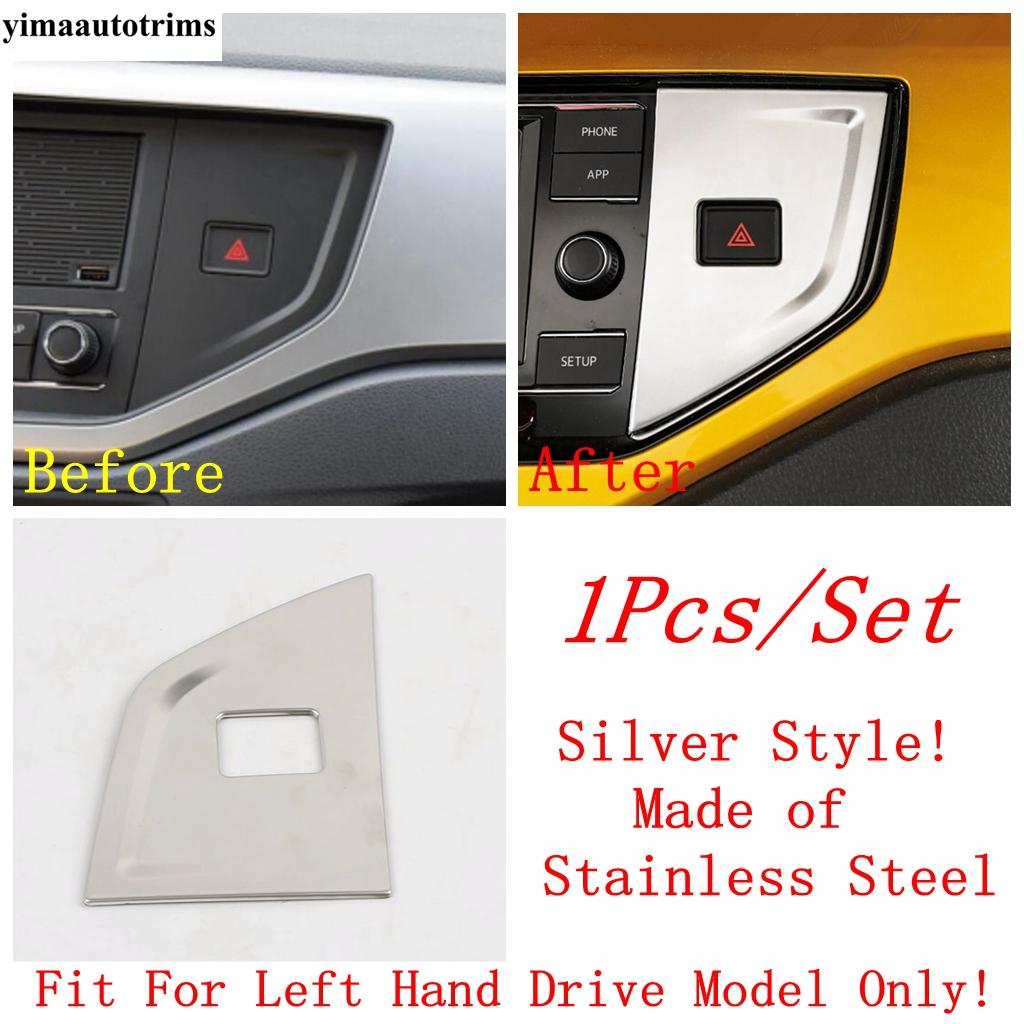 Head Lamp Button / Warning Light / Air AC Outlet Vent Cover Trim For VW Volkswagen Polo - Stainless Steel Accessories