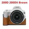 Сумка для камеры из ПУ кожи, полукорпус для Canon EOS R50 R10 200D 200DII, с отверстием для батареи, нижняя крышка