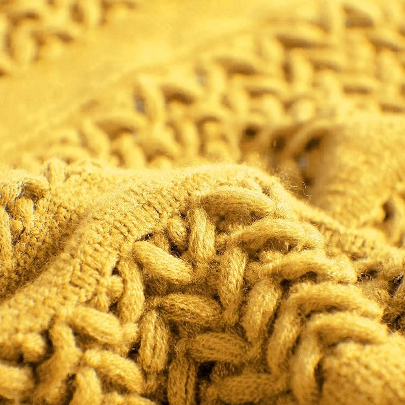 Хаки Рождественские Одеяла с Кисточками Винтажные Легкие Фермерские Подарочные Одеяла Вязаные Клетчатые Уютные Богемные Накидки Вязаное Одеяло