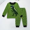 Kids Dinosaur Pajamas Set 2 Piece Pajamas Outfits Kids Cartoon Print Nightwear Skin-friendly Loungewear Homewear Suits