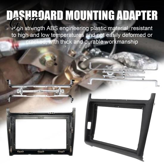Center Control Dash Trim 9 Inch Radio Kit for Volkswagen 2014, Car Stereo Navigation Fascia Panel Modification Accessory with Mounting Brackets