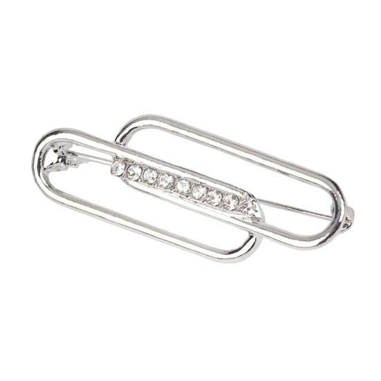 Brooch Pin Sparkling Geometric Shape Rustproof Corrosion Resistant Stunning Visual Effect Alloy Shiny Waist Pin Brooch Clothing Decoration for Women