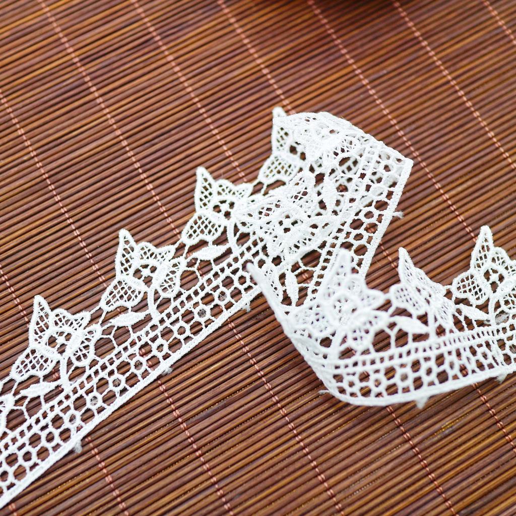 Изысканное Полиэстеровое Водорастворимое Кружево DIY Свадебное Платье Фата Ожерелье Украшения Одежда Сплайсинг Аксессуары