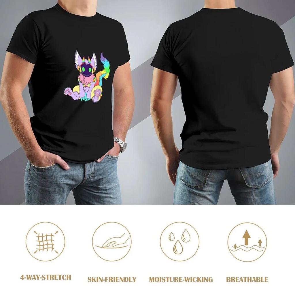 Pastel Rainbow Protogen T-Shirt Oversized T Shirt Vintage Graphic Tee Shirts Graphic Tees Tee Shirts For Men