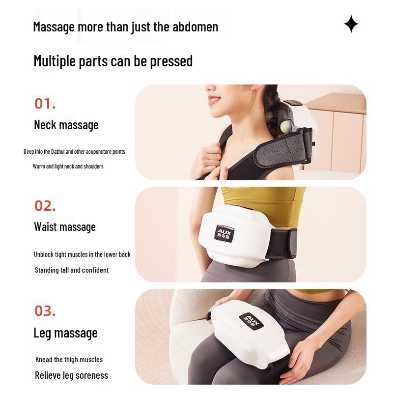 AUX Abdominal Bianstone Massager CN plug (adapter included)
