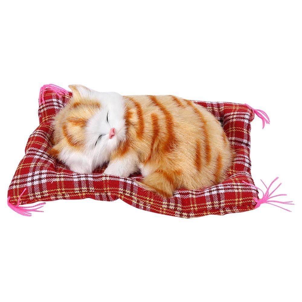 Simulation Sounding Kitten Plush Toy Sleeping Kittens Cat Plush Toy Cute Sleeping Cats Home