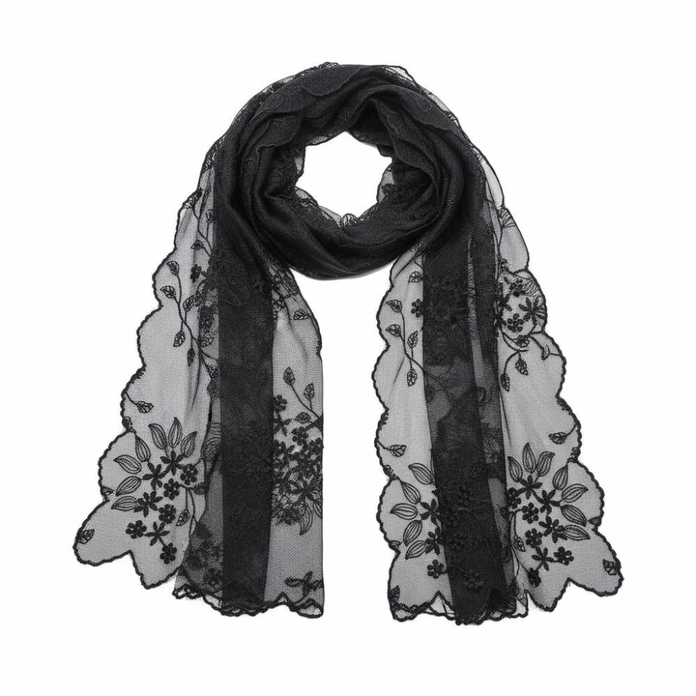 Lightweight Sunscreen Shawl Breathable Mesh Silk Scarf Elegant Lace Scarf Spring