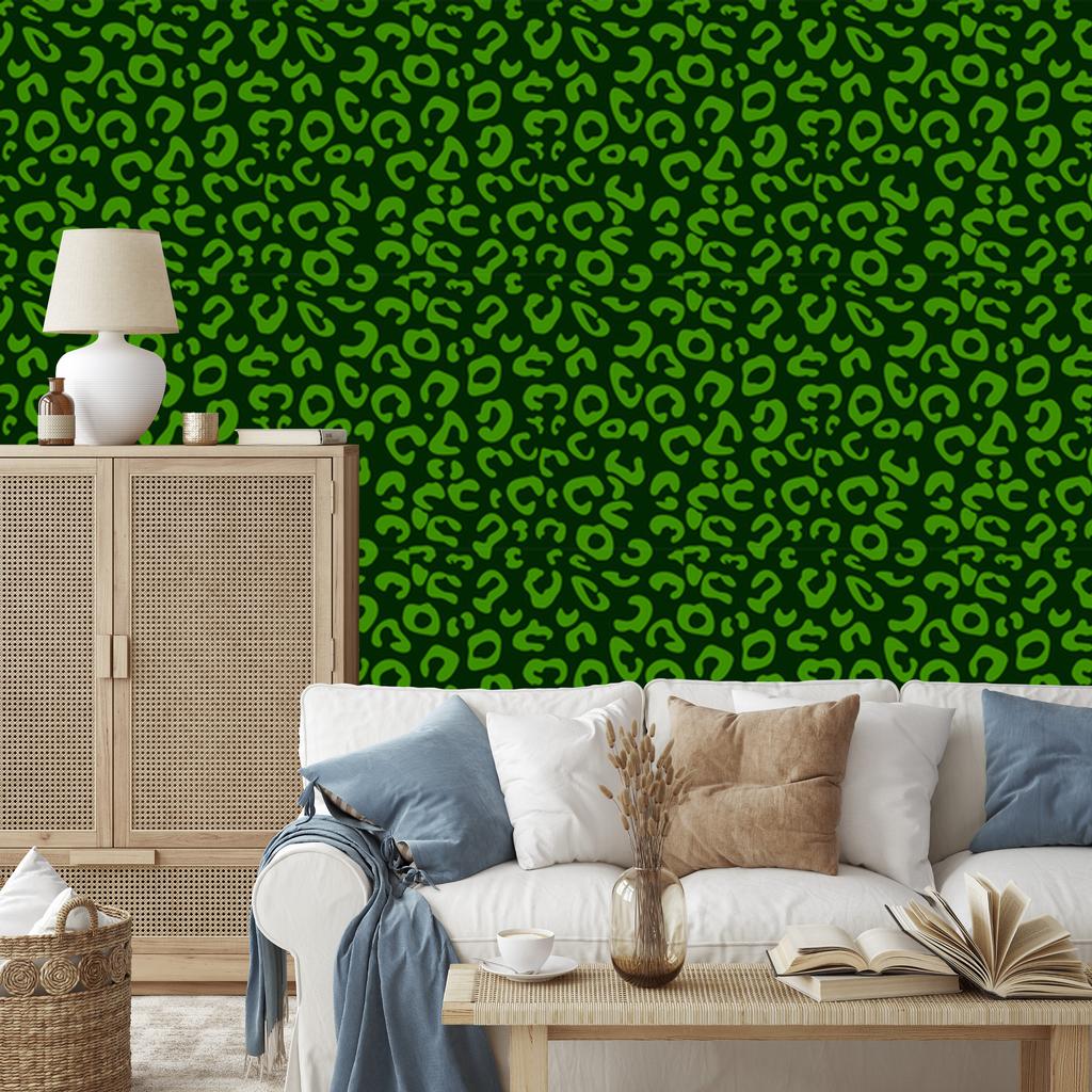 Bottle Green Leather Wallpaper for Living Room and Bedroom 50x1000