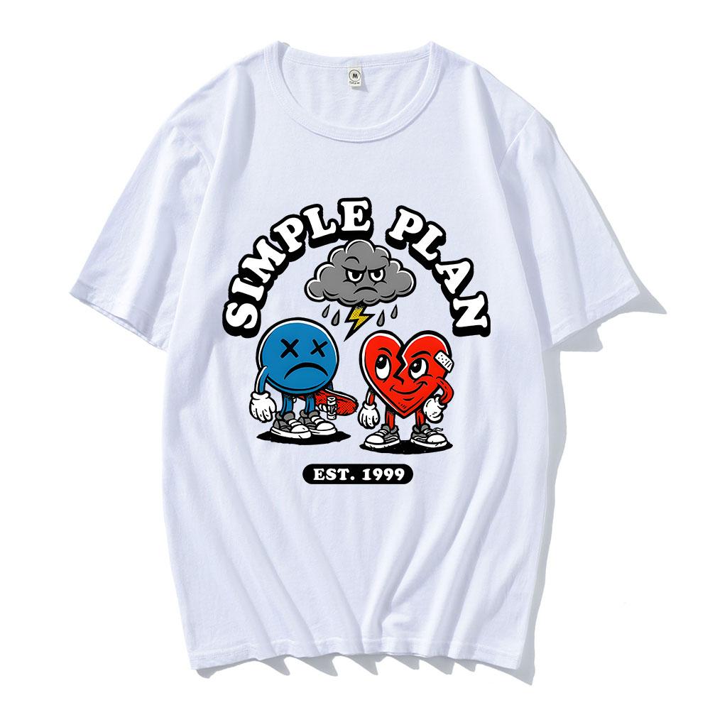 3 ICON CHARACTER T-SHIRT SIMPLE PLAN Band Design Print Tshirts Short Sleeve Cotton O-neck Women Tees Graphic Merch Summer Loose