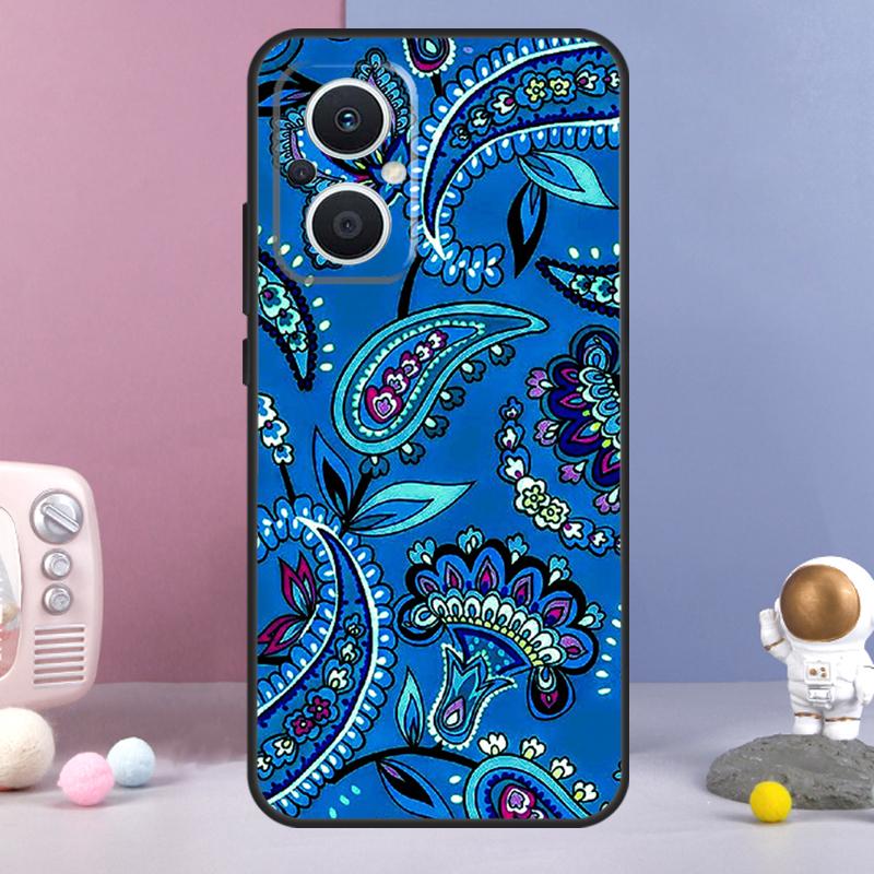 Чехол с узором пейсли для OPPO Reno 12 F 11F 13F 14F 10 11 13 14 Pro 7 8 Lite Чехол для OPPO Find X9 X6 X5 X8 Pro