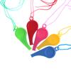 5Pcs/Lot Plastic Whistle Wanyard Children Kids Party Bag Filler Outdoor Toys