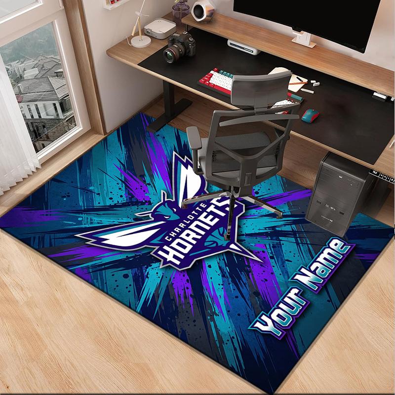 Custom NameCharlotte Logo Art Carpet, Indoor Rug, Chair Rug, Living Rooms, Doormat Made From Polyester Home Decor Birthday Christmas Gifts