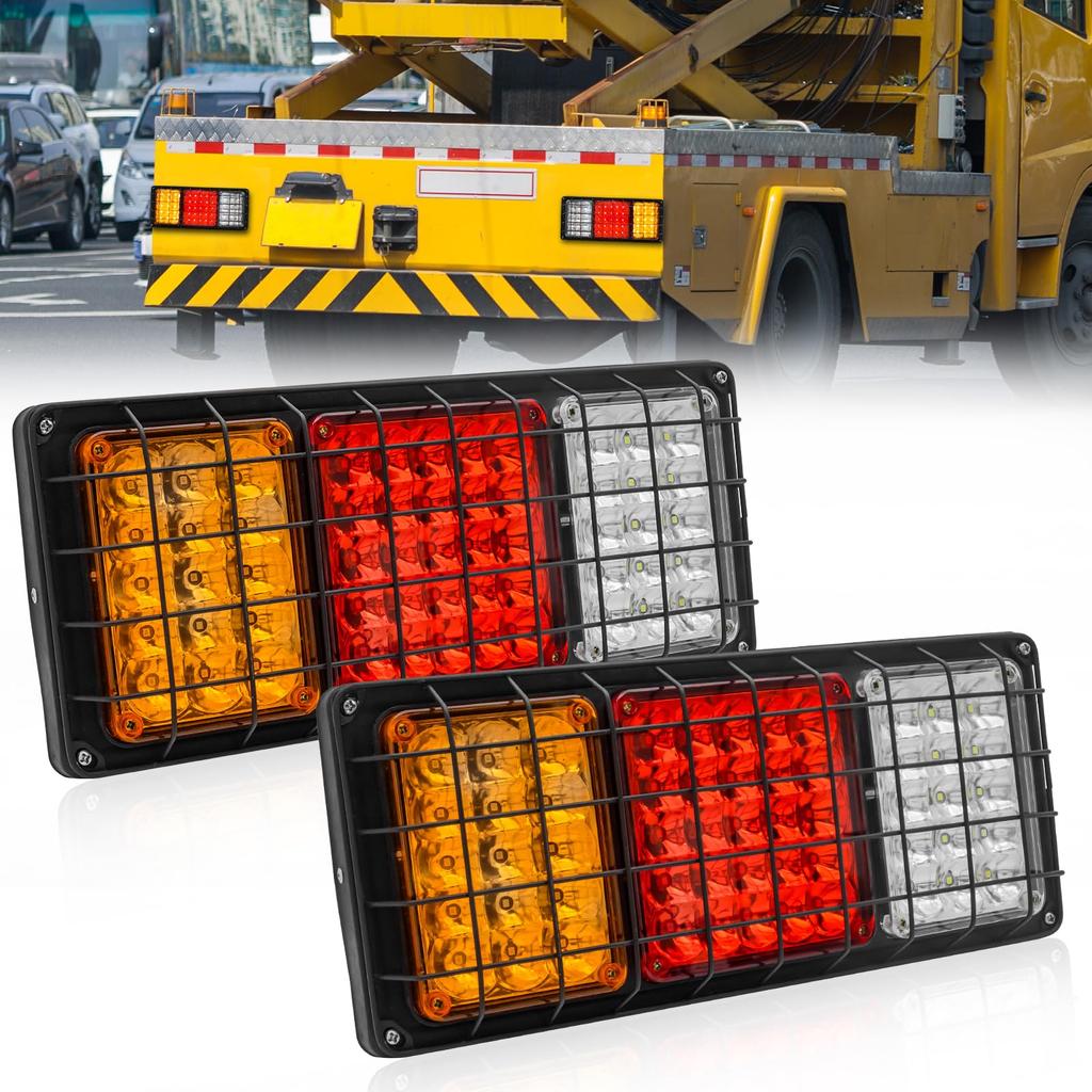 Biqing Truck Tail 24V IP65 LED Trailer Tail Compatible with 2-Piece Lights, Waterproof, High-Brightness Lights, 24V/12V
