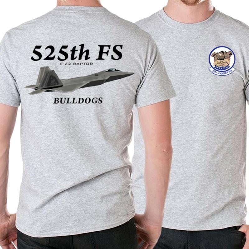525th Fs Bulldogs Squadron F22 Raptor Stealth Fighter Tshirt 100 Cotton Oneck Short Sleeve Casual Unisexs Tshirt Size S3xl