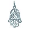 [E2231] - Silver 'Fatma Hand' Silver Pendant - 14x19 Mm