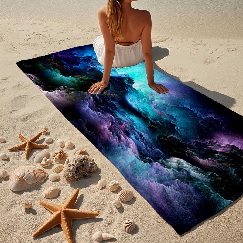 Cosmic Yin Yang Clock Beach Towel, Super Soft Microfiber, Gift for Her/Him, Birthday, for Pool, Beach, Travel, Home Decor Fan gifts