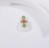 Elegant Copper Fox Gourd & Four-Leaf Clover Necklace with Zircon & Butterfly Accents for Women.