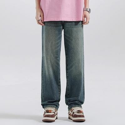 Новые весенне-летние свободные прямые джинсы в стиле ретро хай-стрит широкие брюки