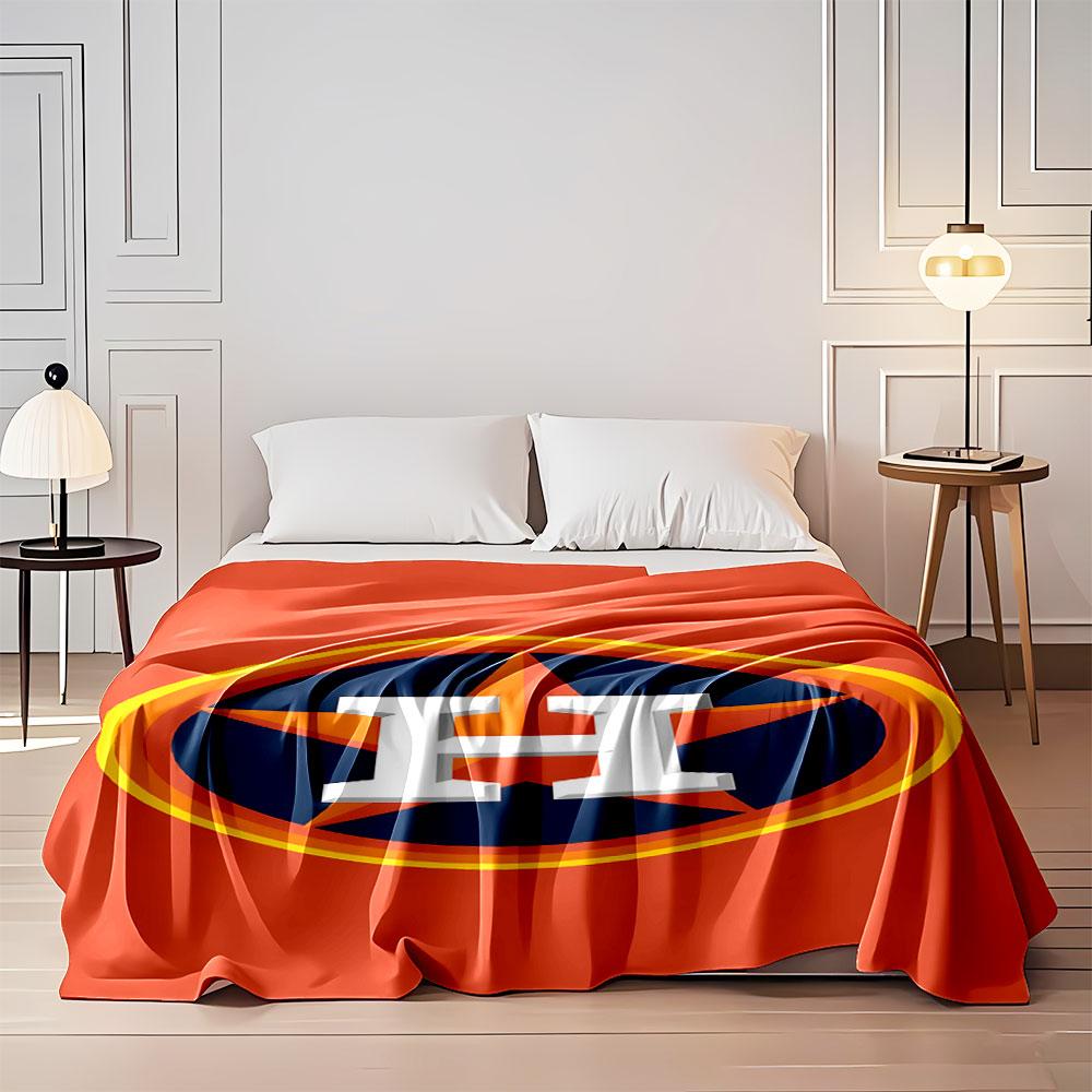 Orange Star with Bold 'H' Design print blanket soft and cozy perfect for the living room bed sofa or a nap,gift