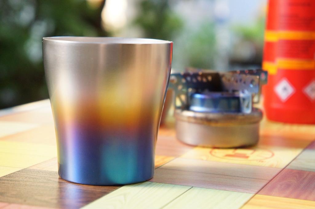 HORIE Made In Niigata Prefecture Pure Titanium Double Tumbler 250cc Fireburn Set of 2 T15FB250SET Tsubame,