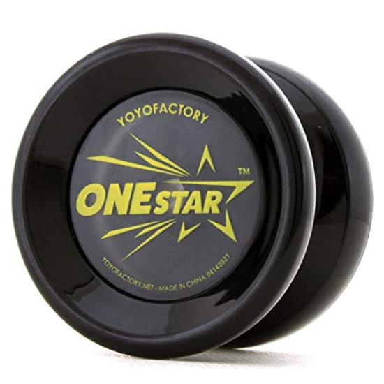 Йо-йо One Star DVD в комплекте Прозрачный от Yoyo Factory Для начинающих (Стартовый набор, Черный)