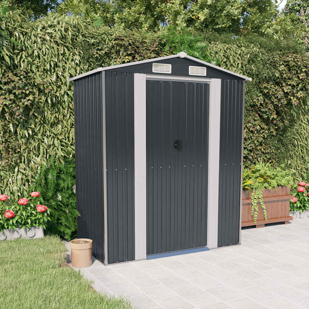 Garden Shed Anthracite 192 x 108 x 223 cm Galvanized Steel