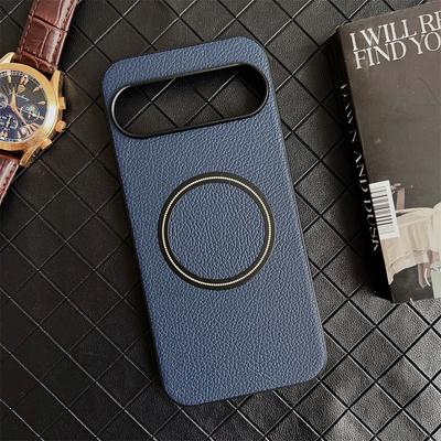 Модный Чехол из PC Кожи с Рисунком Личи для Google Pixel 10 9 8 7 6 A Pro XL Ударопрочный Магнитный Беспроводная Зарядка Защитная Крышка