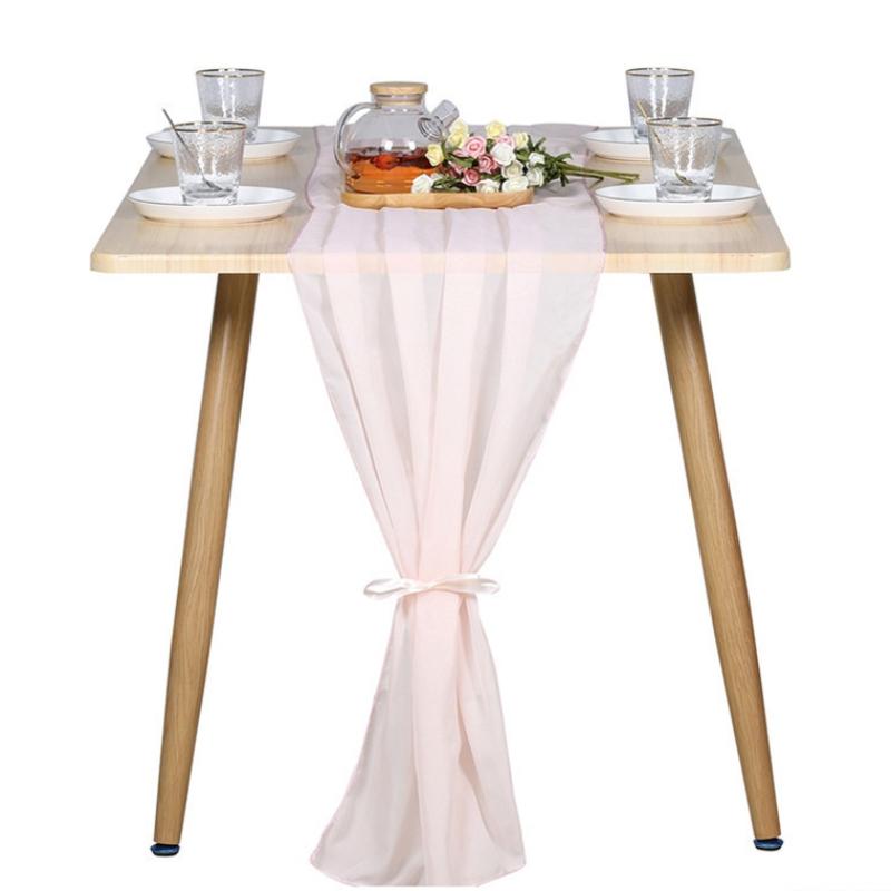 Новый шифоновый настольный флаг в европейском и американском стиле, декоративный настольный флаг, свадебное украшение, настольный флаг из шифоновой пряжи