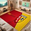 racing club de lens Custom Crystal Velvet Rug, Personalized Name Text Print, Football Logo Soft Non‑Slip Floor Mat Home Decor Gift