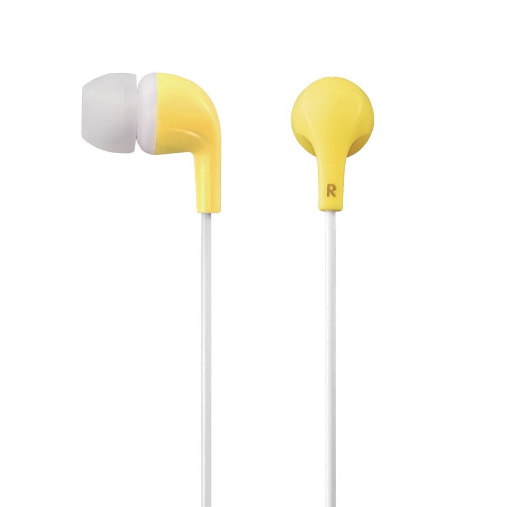 ELECOM CN300 Stereo Balanced Sound Quality and Crisp Headphones, In-Ear, Bass, Yellow, EHP-CN300AYL
