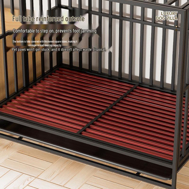 Folding Indoor Pet Cage for Medium to Large Dogs, Suitable for Border Collies, Small Dogs - All Square Tube Design